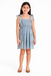 Girl's Rare Editions Tiered Dress, size 10 - Picture 1 of 13