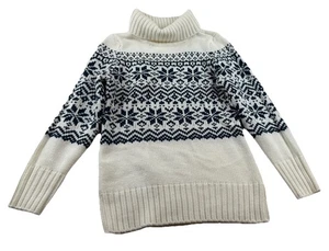 Venus kuscheliger Rollkragen Ski Pullover Gr. L Schneeflocke elfenbein/marine Fair Isle - Bild 1 von 11