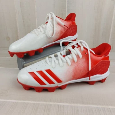 ADIDAS ICON 4 MD K YOUTH SIZE 4.5 BASEBALL MOLDED CLEATS LACE UP G26698 - Image 1 of 4