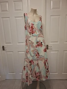 Per una summer floral bohemian cotton dress Size 18L - Picture 1 of 7
