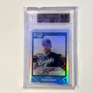 2007 Bowman Draft Chrome Picks Refractor Mike Moustakas #BDPP53 BGS 9.5 GEM MINT - Picture 1 of 2
