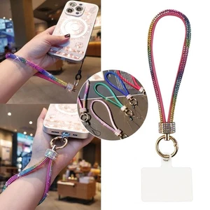 Bright Diamond Crystal Anti-lost Rope Keychain Wrist Straps  Phone Accessories - Photo 1 sur 17