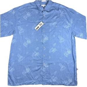 Pierre Cardin Men’s Hawaiin Rayon Button Down Pocket Shirt 2XLT Beach Tropical - Picture 1 of 5