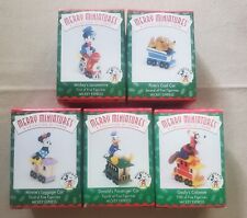 Hallmark 1998 Merry Miniatures Mickey Express Disney Train Set of 5 NRFB