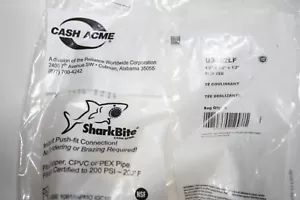 BAG OF 3 Sharkbite U3362LF Push Fit Fitting Slip Tee, 1/2 In., Lead Free - Picture 1 of 2
