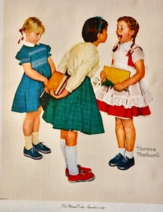 N.Rockwell 16x12 1/2"Canvas finish Print "The Missing Tooth"Sept 7,1957 - Picture 1 of 4
