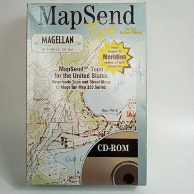 MAGELLAN MapSend US Topo CD-ROM for Magellan Map 330 Series #980611 2001 NEW - Image 1 of 3