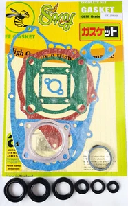 FOR Yamaha DT125 E/MX (1978-1981) Gasket Set + Engine Oil Seal New - Picture 1 of 3