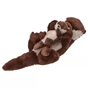 IKEA SKOGSDUVA Otter with Baby Soft Toy 45 cm Brown Beige Set of 2 - NEW - Picture 1 of 4