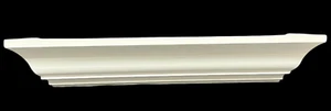 18" White Crown Molding Wood Composite Floating Wall Shelf - EUC - Picture 1 of 13