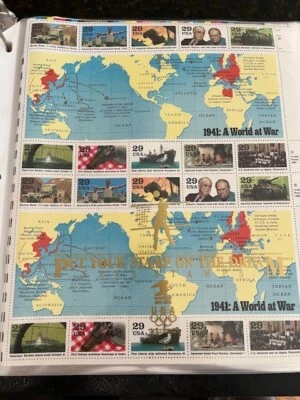 WWII 50th Anniv. Commemorative Series .29 cent stamps 1941, 1942, 1943  - Image 1 of 4