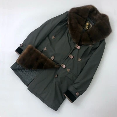 $4000 Loro Piana женщины норка длинный стеганая куртка короткое пальто размер M IT44 US8 - Изображение 1 из 4