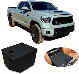 Center Console Safe Lock Vault Interior Storage Box Compatible with Toyota Tundr - Picture 1 of 5
