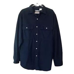 Vintage Eastern Mountain Sports Mens Large Button Down Shirt Fleece Flannel - Picture 1 of 11