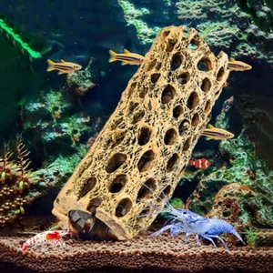 Shrimp House FishTank Cave Hiding Aquarium Hideaway Decor LogResin Adorn Habitat - Picture 1 of 12