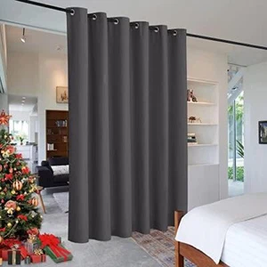 RYB HOME Room Divider Curtain - Blackout Vertical Blinds Privacy Screen - Picture 1 of 8