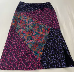 WOMEN'S J CREW LIBERTY SKIRT 4 LINED PATCHWORK COTTON ZIP - Picture 1 of 11