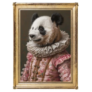 Estampado de arte de panda, póster decoración de pared, decoración del hogar, póster de animales, victoriano - Imagen 1 de 8
