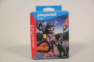 playmobil 5385 Figura guerriero lupo, spada, ascia, casco, falco, lupo - Foto 1 di 3