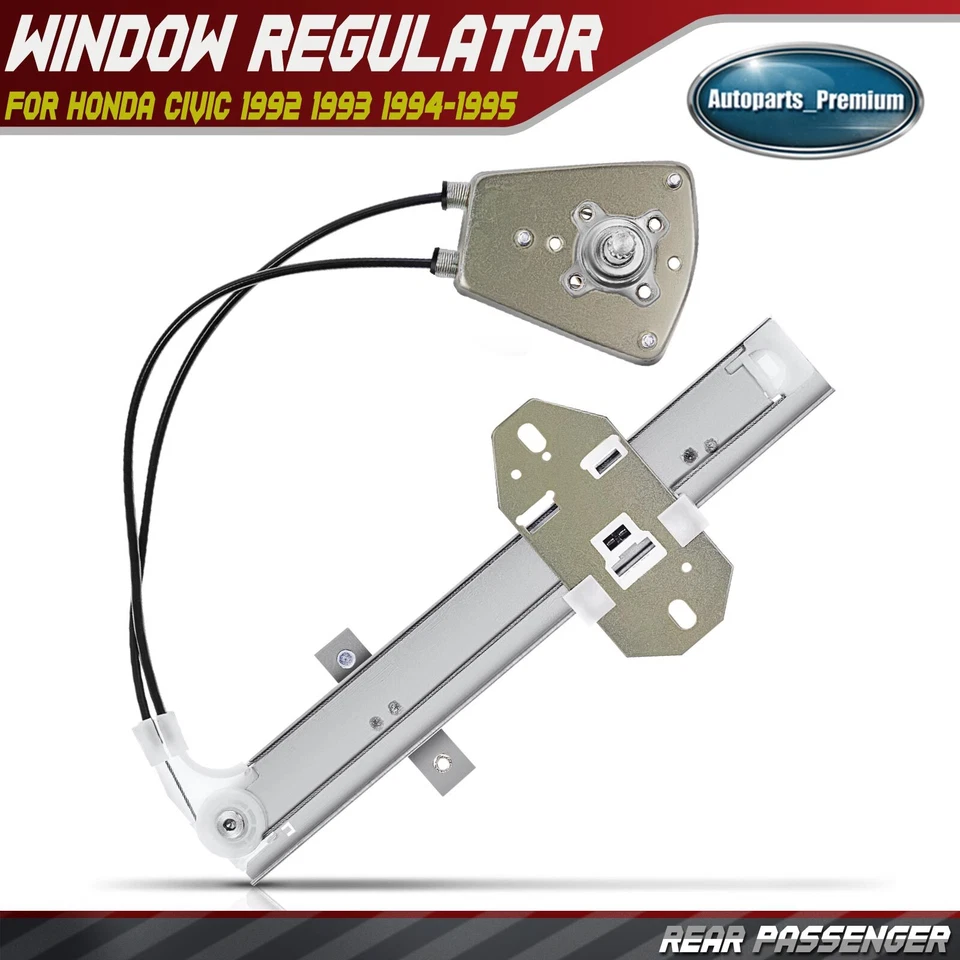 Regulador de janela manual do passageiro traseiro para Honda Civic 1992 1993 1994 1995 Sedan - Imagem 1 de 4