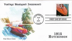 AO-4160-3, 2007, Vintage Mahogany Speedboats, FDC, Add-on Cachet, Standard Postm - Picture 1 of 1