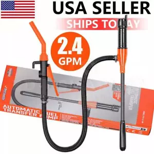 Electric Syphon Pump Battery Operated Petrol Oil Water Fuel Transfer 2.4 Gallons - Picture 1 of 12