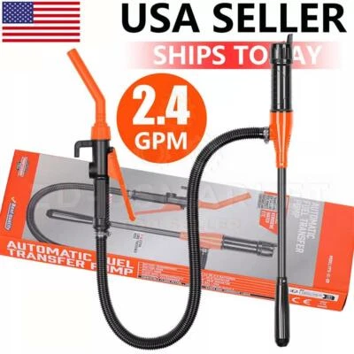 ZD-USMARKET Electric Syphon Pump Battery Operated Petrol Oil Water Fuel Transfer 2.4 Gallons