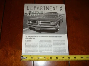1962 PONTIAC GRAND PRIX X-400 SUPERCHARGED CONCEPT CAR ORIGINAL 2002 ARTICLE - Picture 1 of 6