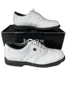 Mens 8.5M FootJoy DryJoy Spikeless Leather Golf Shoes 53480 - Picture 1 of 11