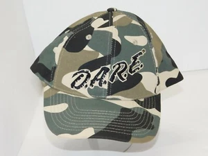 DARE Camo Hat Drug Awareness OSFA Green Camouflage Cap - Picture 1 of 10