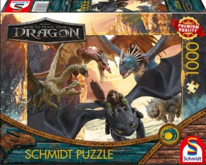SCHMIDT 1000 PC PUZZLE HOW TO TRAIN YOUR DRAGON: READY TO STRIKE *PRE ORDER* TOY - Picture 1 of 3