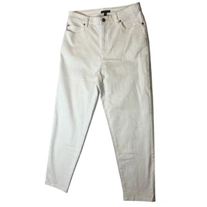 Eileen Fisher Women's 8 White High Rise Stretch Ankle Organic Minimalist Capsule - Picture 1 of 9