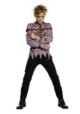 Prisoner - Mischief & Mayhem - Gone Mental - Gray - Costume - Child - Medium 8-9 - Image 1 of 2