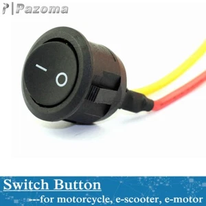 Universal Off/On Mini Pre Wired Round Rocker Switch For Harley Road Glide Yamaha - Picture 1 of 10