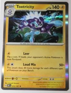 Pokemon 2023 Fiamme Ossidiana "Toxtricity" 072/197 Holo Raro - Foto 1 di 4