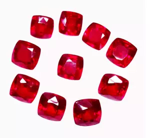 Natural 80 Ct Burmese Certified Red Ruby Flawless Lot Cushion Loose Gemstone - Picture 1 of 6