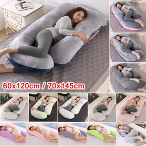 Pregnancy Pillows J/U Shaped Full Body Maternity Pillow for Pregnant Support - Picture 1 of 160