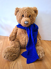 Aeropostale 2009 Brown Teddy Bear Plush 15'' Stuffed Toy Plush Animal Blue Scarf