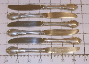 Towle Legato Modern Hollow Sterling Silver Handle Butter Spreader 6 5/8" Set/6 - Picture 1 of 5