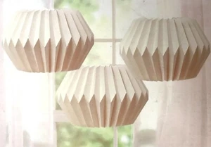 White Paper Lantern Shade 10.62" x 15" Magnetic Assembly Home Decorations - Picture 1 of 3