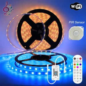 PIR Motion Sensor 40M 30M 25M 20M 15M 10M Waterproof RGB LED Strip Light 12V PSU - Picture 1 of 12