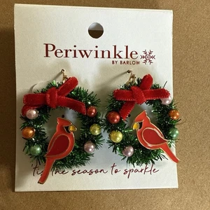 Periwinkle by Barlow Ohrringe Kranz W Cardinal’s Neu mit Etikett B6 - Bild 1 von 4