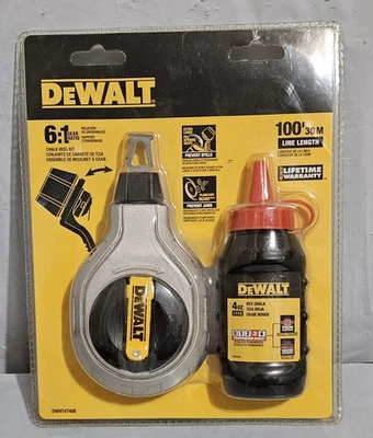 DEWALT 6:1 Chalk Reel Kit with 100FT Line & Red Chalk DWHT47408 - Image 1 of 2