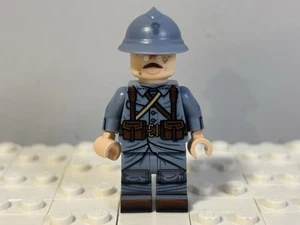 Lego The Minifig Co WW1 French Soldier Minifigure Includes TMC Printed Helmet 6 - Picture 1 of 4