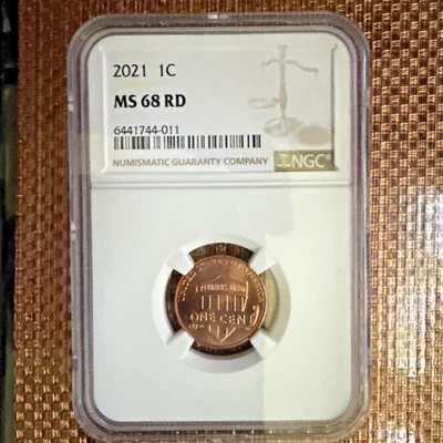 2021 P Lincoln Cent - NGC MS 68 RD - Image 1 of 4