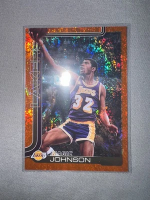 2025-26 Topps Basketball Magic Johnson Orange Holo Foil /25 SSP Lakers - Image 1 of 4