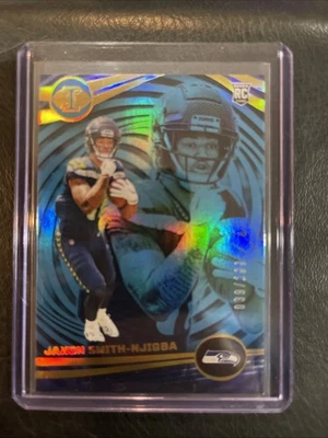 Jaxon Smith-Njigba 2023 Panini Illusions Blue Trophy Collection /199 #91 Rookie  - Image 1 of 2