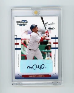 2004 Donruss World Series Yadier Molina Rookie RC Auto /500 STL Cardinals - Picture 1 of 2