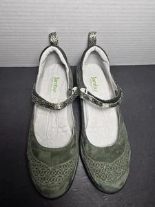 Jambu Damenschuhe 7M Kornblume Mary Jane flache Schuhe WJ19Cor09 grün Leder - Bild 1 von 2