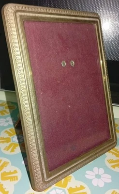 cadre ancien Art Nouveau pour photo 17 x 13 cm  bronze laiton - Photo 1/4